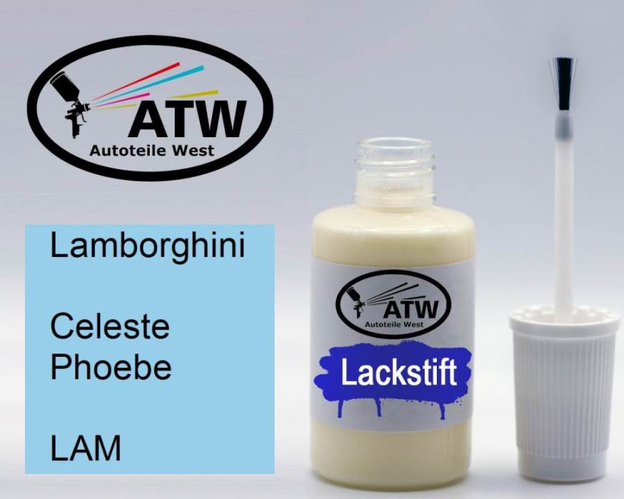 Lamborghini, Celeste Phoebe, LAM: 20ml Lackstift, von ATW Autoteile West.